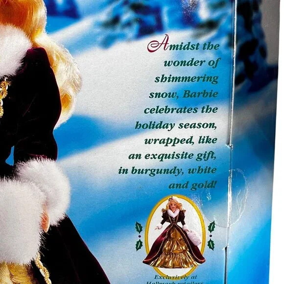 HALLMARK Keepsake HOLIDAY BARBIE 1996 Set of 2 Doll Ornament NIB Original Box - Picture 6 of 12